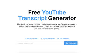 Free Youtube Transcript Generator - AI tool for Video