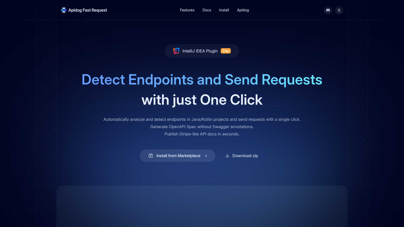 Apidog Fast Request application interface and features