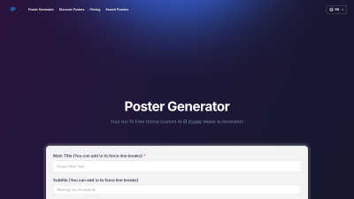 Poster Generator - AI tool for Design Tools