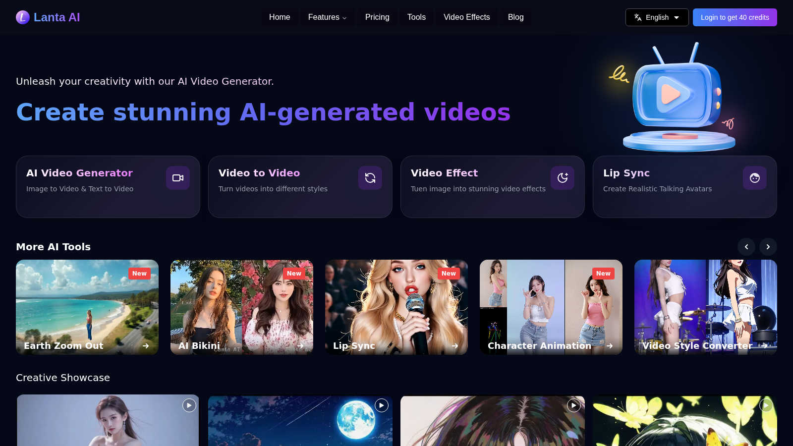Lanta AI application interface and features