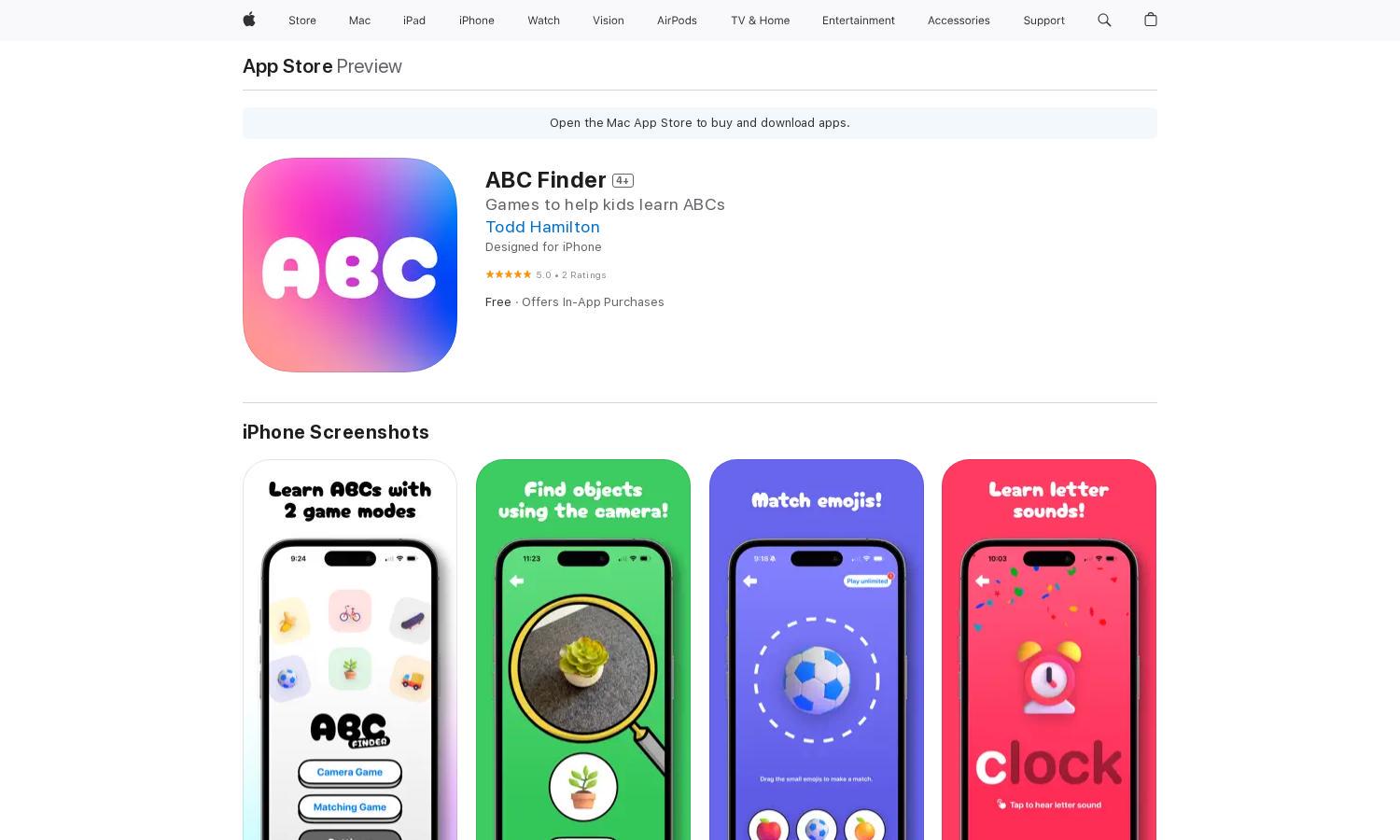 ABC Finder Website