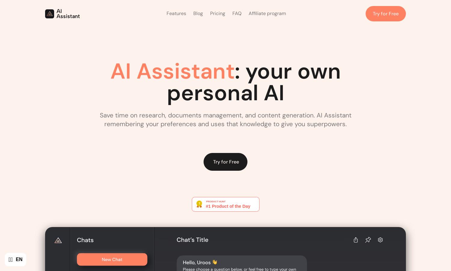 AI Assistant Website