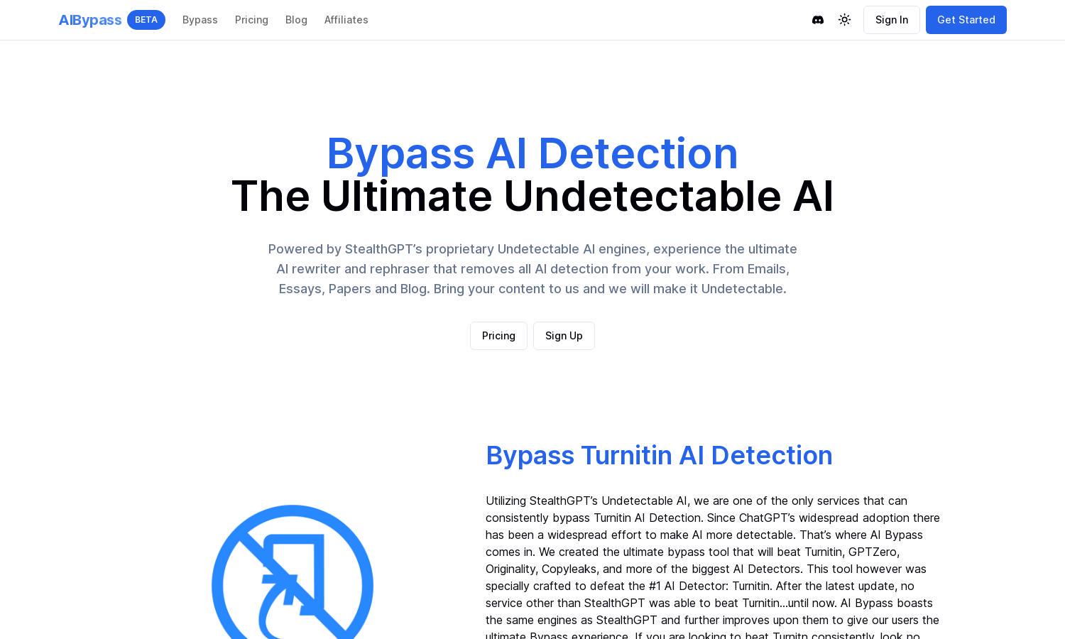 AI Bypass Website