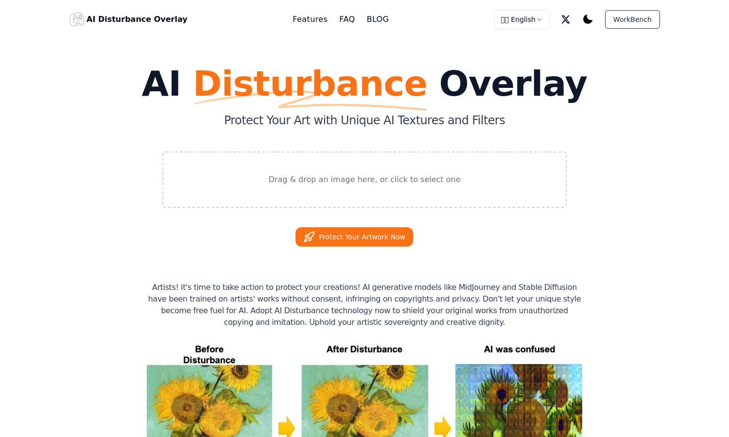 AI Disturbance Overlay Website