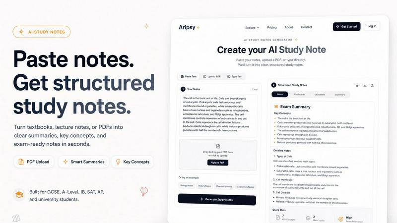 Aripsy application interface and features
