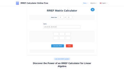 RREF Calculator - AI tool for Productivity & Management