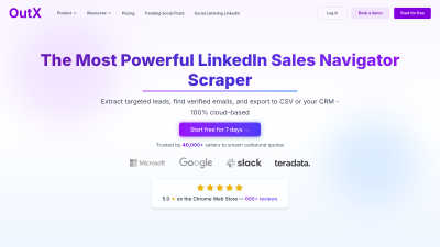 OutX.ai – LinkedIn Sales Navigator Scraper. - AI tool for Business & Finance