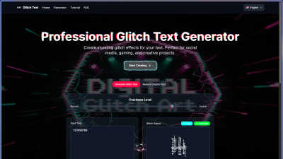 Glitch Text - AI tool for Image & Photo