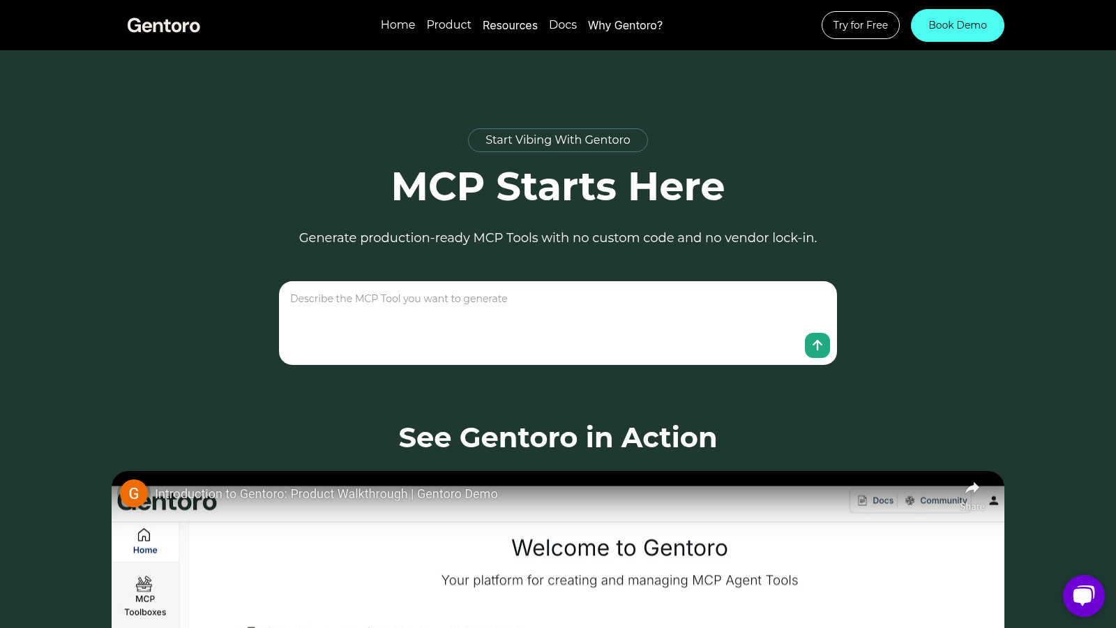 Gentoro application interface and features