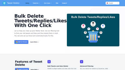Tweet Delete - AI tool for Social Media