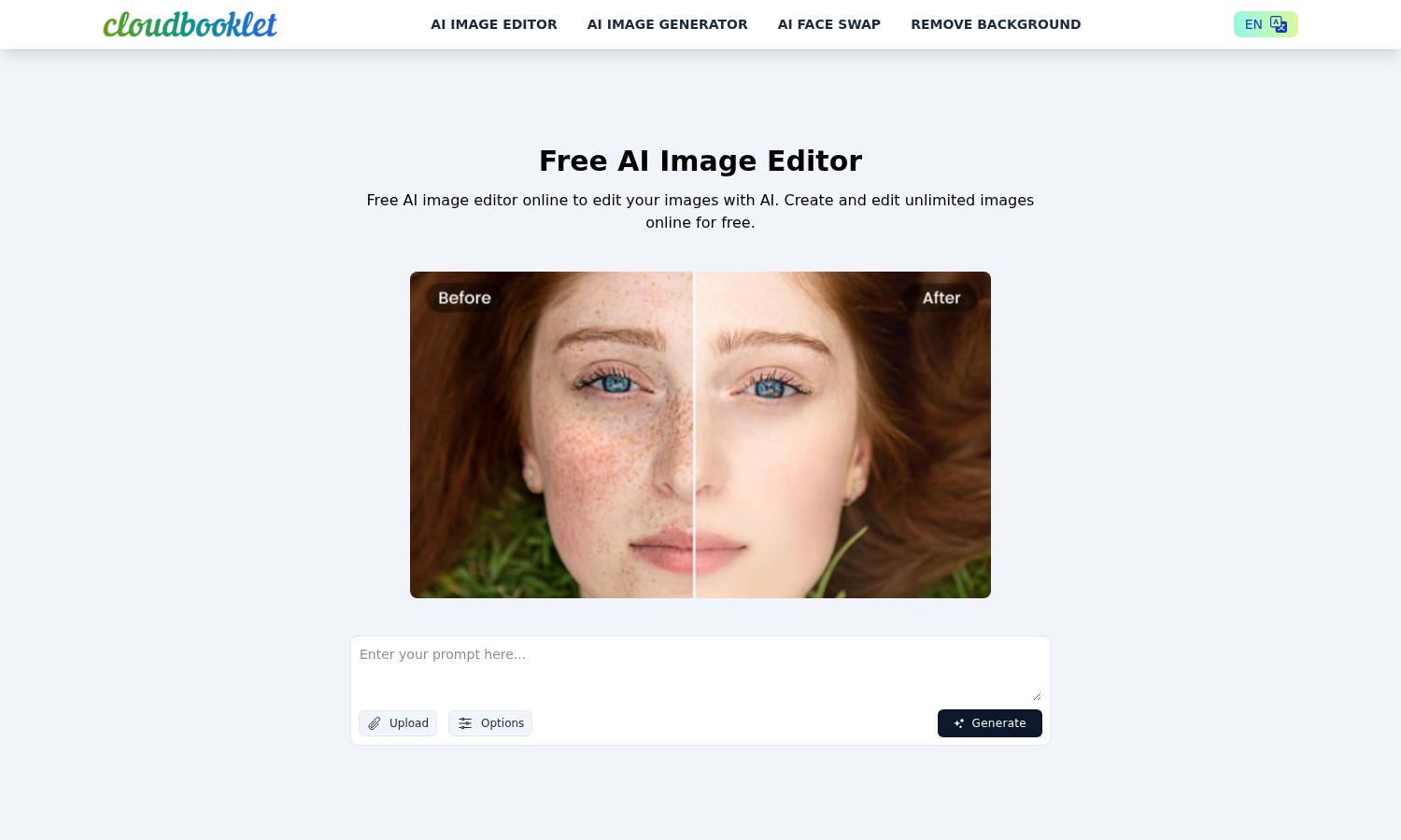 Cloudbooklet AI Website