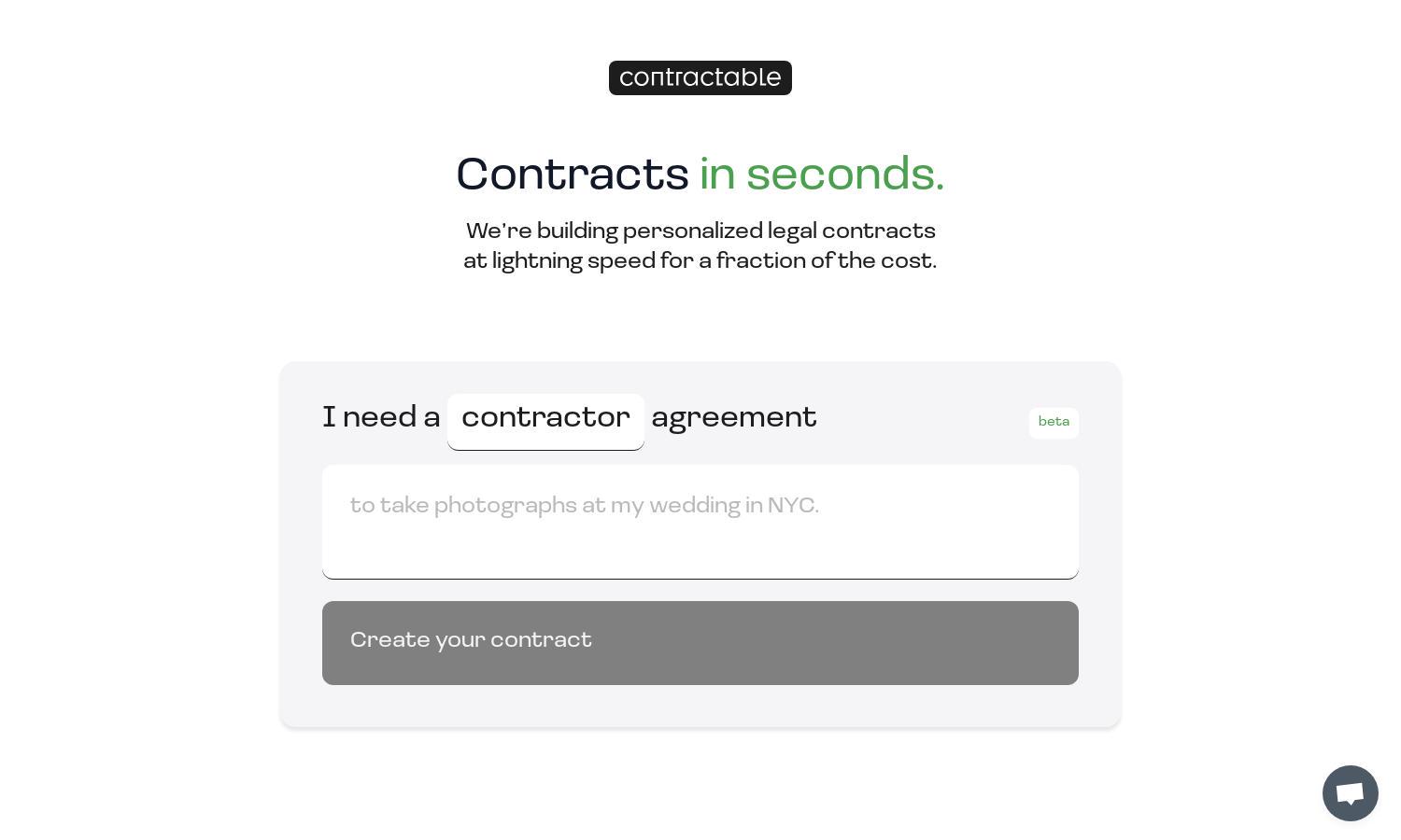 Contractable Website