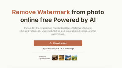 Remove Watermark from Photo - AI tool for AI Assistants