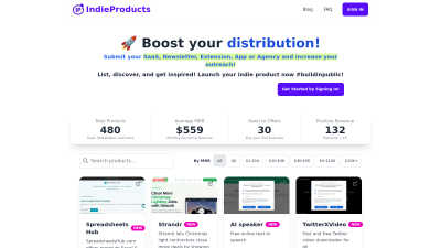 Indie Products - AI tool for Content Creation