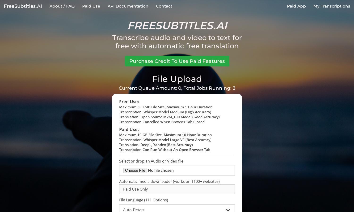 FreeSubtitles.Ai Website