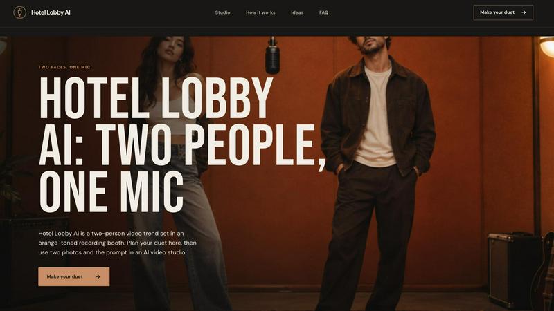 hotel-lobby application interface and features