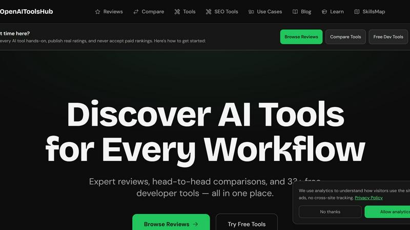 OpenAIToolsHub application interface and features