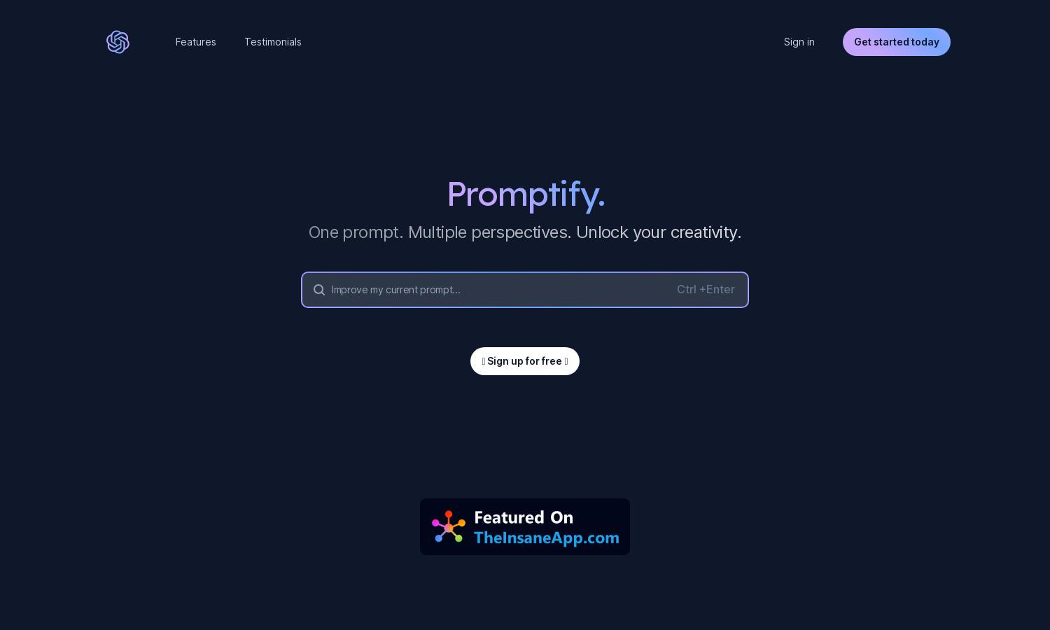 PromptifyPRO Website