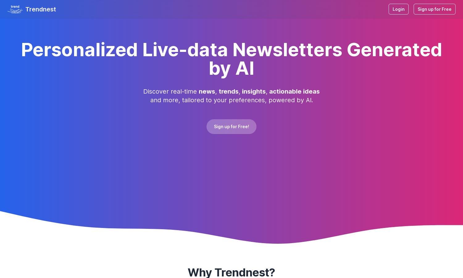 Trendnest Website