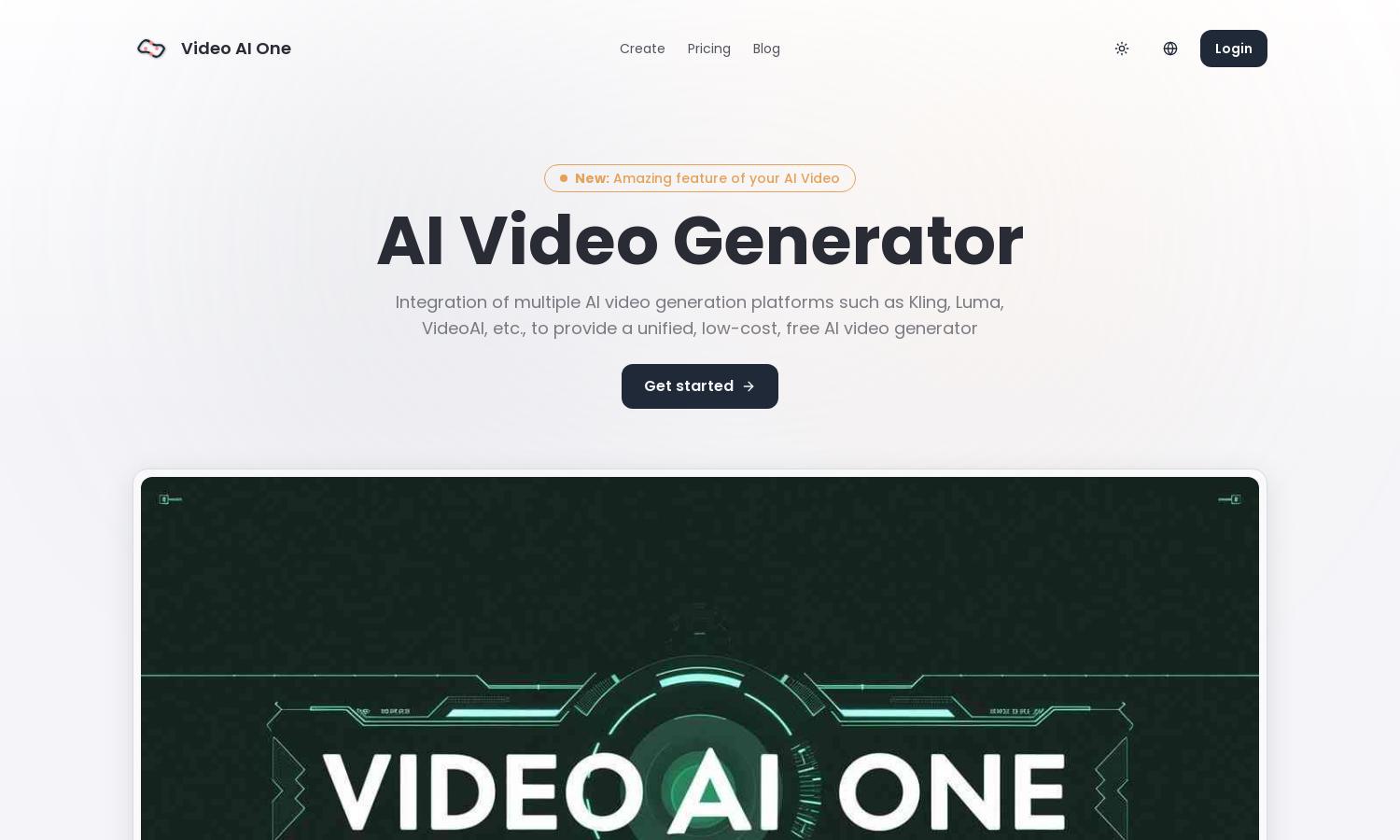 Video AI One Website