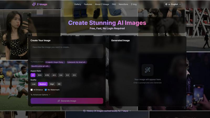 Z-Image Free application interface and features